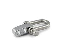 Ganzoo Lot de 3 manilles Mini Droites Ajustables en Acier Inoxydable Argent, Taille S, épaisseur 4 mm, Ouverture intérieure 17 x 8 mm, axe à vis Rotatif à Bonne Prise, pour paracorde 550 et Cordons