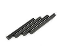 Ganzoo Lot de 4 Barres Allume-feu en Magnesium, Acier a feu Silex, Version Nue sans Manche, Noir, etincelles Plus de 2000 degres, allumage d'amadou et copeaux secs, 60mm x 6mm, jusqu'a 2500 allumages