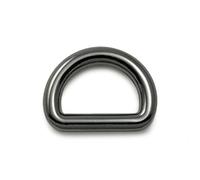 Ganzoo lot de 5 anneaux en D noir taille M, acier au nickel sans soudure, extérieur 30 x 23 mm, intérieur 20 x 13 mm, épaisseur 5 mm, pour colliers chien chat, couture, lanières et sangles