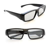Ganzoo Lunettes 3D passives Lot de 2 Paires, polarisation Circulaire, Noir, pour TV 3D Passif, Cinema RealD et Jeux PC, Monture en Plastique avec Branches a charniere Pliable, 15 cm, 20 g