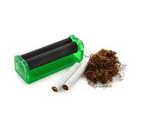 Ganzoo machine à rouler pour cigarettes à rouler, rouleuse tabac à rouler en plastique translucide vert, facilite un roulage uniforme, feuilles jusqu’à 70 mm, 80 x 25 x 27 mm, adaptée aux filtres 8 mm