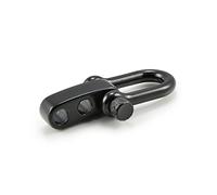 Ganzoo Manilles Droites réglables en U en Acier Inoxydable avec axe à vis, pour paracorde 550 et Confection de Bracelets, Noir, Taille S Ouverture 17 x 8 mm Lot de 3