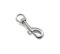 Ganzoo Mousqueton à targette avec émerillon en Acier Inoxydable argenté, Taille S, Lot de 2, pour Longe et Collier, paracorde, Cordons, Porte-clés, Accessoires DIY