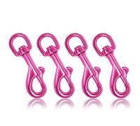 Ganzoo mousquetons 85 mm avec Pivot 360 degres, Lot de 4, Fermeture à Boulon à Clip, Acier Inoxydable, Rose, pièce de Connexion pour paracorde 550, Accessoires laisses Chien, Colliers, Outdoor