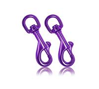 Ganzoo mousquetons à Boulon avec Pivot 360 degres, 65 mm, Lot de 2, Acier allié, Clip pour paracorde 550, tressage DIY, Navigation, équitation, Sac et Porte-clés, Collier et Laisse de Chien, Violet