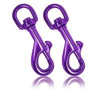Ganzoo mousquetons à Boulon en Acier allié avec Pivot 360°, 85 mm, Lot de 2, Violet, Attache rotative pour paracorde 550, Collier et Laisse de Chien, Porte-clés, Sangle de Sac, Usage extérieur
