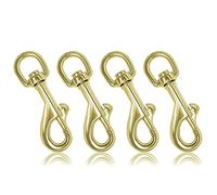 Ganzoo mousquetons à Clip avec Pivot 360° Longueur 85 mm, Lot de 4, Acier allié Couleur Or, pour paracorde 550, Laisse et Collier Chien, Ouverture 18 x 11 mm, Anneau 17 x 13 mm, 37 g