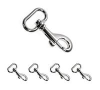 Ganzoo mousquetons avec Pivot Longueur 58 mm Lot de 4 mousquetons à Boulon Crochets à Clip en Acier allié Couleur Argent pour paracorde 550 Collier Laisse Chien Porte clés équitation nautisme
