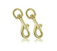 Ganzoo mousquetons avec Pivot, Longueur 65 mm, Lot de 2, mousquetons à Boulon, mousquetons à Clip, en Acier allié, adaptés pour paracorde 550, Collier pour Chien, Laisse, Couleur : Or