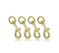 Ganzoo mousquetons avec Pivot, Longueur 65 mm, Lot de 4, mousquetons à Boulon, mousquetons à Clip, en Acier allié, adaptés pour paracorde 550, Collier pour Chien, Laisse, Couleur : Or