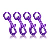 Ganzoo mousquetons avec Pivot, Longueur 85 mm, Lot de 4, mousquetons à Boulon, mousquetons à Clip, en Acier allié, adaptés pour paracorde 550, Collier pour Chien, Laisse, Couleur : Violette