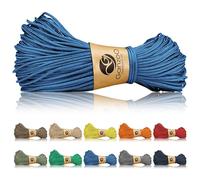 Ganzoo Paracord 125 Corde de gréement 1 mm tressée Nylon Polyester, Bleu océan, Micro Corde pour takelage, nœuds précis, Lanyard, enroulage poignée, Outdoor