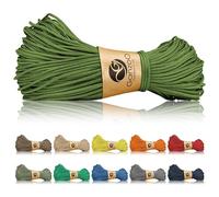 Ganzoo Paracord 125 Corde Fine 1 mm, Nylon Polyester Tresse, Coloris Lemon, cordelette de greement pour takelage, Noeuds Fins, Bracelet, Collier Chien, Laisse, Accessoires Outdoor, Camping Survie