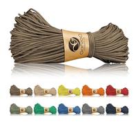 Ganzoo Paracord 125 Corde Fine de greement 1 mm Marron Fonce, Construction Nylon/Polyester Tresse avec 1 ame, Rupture env. 60 kg/125 LB, pour Cordage, Noeuds Precis, Bricolage, Camping, Rando, Survie