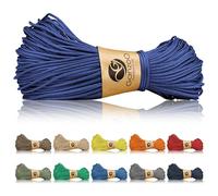 Ganzoo Paracord 125 corde polyvalente 1 mm bleu, tressage nylon et polyester avec 1 brin nylon, rupture env 60 kg/125 lb, pour fixation légère, nœuds, bracelet, collier et laisse chien, camping survie