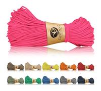 Ganzoo Paracord 125 cordelette tressée 1 mm Magenta pour gréement, Nylon et Polyester, âme 1 Brin, Charge Rupture 60 kg 125 LB, pour Bracelet, Collier de Chien, Laisse, nouage et ligatures