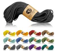 Ganzoo Paracord 350 corde outdoor en nylon polyester, type 1 2,5 mm, 30 m noir, âme 100% nylon, pour nouage et takelage sur laisse et collier de chien, bracelet DIY, poignée, haubanage, camping survie