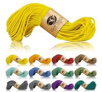 Ganzoo Paracord 350, Corde Type 1 30 m, 2,5 mm Jaune, Gaine Nylon Polyester + âme Nylon, Charge env. 150 kg, Cordon pour nouage précis, poignées, tressage, Bracelet, Collier de Chien, Laisse Outdoor