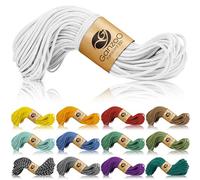 Ganzoo Paracord 350 Type 1 Blanc 30 m, cordelette 2,5 mm en Nylon Polyester avec ame 100 pour Cent Nylon, Cordon pour surliure et Tresse, Accessoires canins, Bricolage, Camping Survie bushcraft