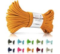 Ganzoo Paracord 425 Corde 3 mm en nylon polyester type 2, 30 m, 4 brins, corde d'extérieur, collier pour chien, bracelet, corde polyvalente, camping, survie, bracelet, orange