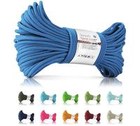 Ganzoo Paracord 425 Corde 3 mm en nylon polyester type 2, 30 m, 4 brins, corde d'extérieur, collier pour chien, bracelet, corde polyvalente, camping, survie, bracelet, bleue