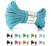 Ganzoo Paracord 425 type 2 Corde en nylon/polyester, 3 mm, 30 m, bleu clair, 4 brins, charge de rupture 192 kg, corde d'extérieur pour camping, tente, survie, laisse pour chien, bracelet