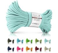 Ganzoo Paracord 425 Type 2 Mint, Corde Multi-usages 3 mm 30 m, 4 brins internes, Gaine en Nylon Polyester, pour Laisse Collier Chien, Corde de Tension, réparation équipement, DIY extérieur