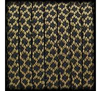 Ganzoo Paracord 550 Diamond 30 m, Corde 4 mm kernmantel Type 3 avec 7 brins, Gaine Nylon/Polyester, Coloris Marron Noir, pour Bracelet a tresser, Lanyard, Porte-cles, Laisse et Collier pour Chien