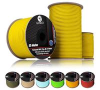 Ganzoo Paracorde 550, 100% Nylon, 4mm de Corde d'extérieur, 50 mètres en Rouleau, Type 3, 7 brins d'âme, Corde à Tout Faire, Collier de Chien, Laisse de Chien, Nouer, Camping, Survie, Pastel Lemon