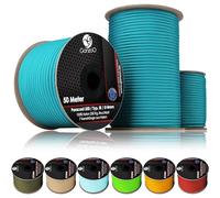 Ganzoo Paracorde 550, 100% Nylon, 4mm de Corde d'extérieur, 50 mètres en Rouleau, Type 3, 7 brins d'âme, Corde à Tout Faire, Collier de Chien, Laisse de Chien, Nouer, Camping, Survie, Ice Mint