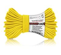 Ganzoo Paracorde 550 30 m, Type III 4 mm, Corde Hybride Nylon Polyester avec 7 brins, Charge de Rupture env. 250 kg, pour Accessoires, nœuds, Attaches Camping Outdoor, Jaune Banana