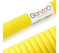 Ganzoo paracorde 550 4 mm Type 3, 3 m Jaune, âme gainée 7 brins internes, cordelette pour nœuds, tressage et Fixation, Montage d’Accessoires, Loisirs créatifs et équipement extérieur