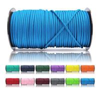 Ganzoo Paracorde 550 4 mm Type 3, Corde Bleu Ciel 100 m, âme 7 brins sous Gaine Polyester/Nylon, Rupture 250 kg, pour projets DIY, Attaches polyvalentes, Camping, randonnée, Outdoor