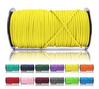 Ganzoo Paracorde 550, 4mm Corde, 100 Mètres, Polyester, Type 3-7 brins intérieurs, Le Bricolage de Laisse de Chien Collier Bracelet, Camping Survie et Outdoor Corde à Tout Faire, Jaune
