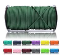Ganzoo Paracorde 550, 4mm Corde, 100 Mètres, Polyester, Type 3-7 brins intérieurs, Le Bricolage de Laisse de Chien Collier Bracelet, Camping Survie et Outdoor Corde à Tout Faire, Herbe-Vert
