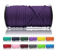 Ganzoo Paracorde 550, 4mm Corde, 100 Mètres, Polyester, Type 3-7 brins intérieurs, Le Bricolage de Laisse de Chien Collier Bracelet, Camping Survie et Outdoor Corde à Tout Faire, Violet-Violet