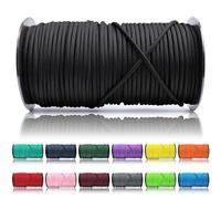 Ganzoo Paracorde 550, 4mm Corde, 100 Mètres, Polyester, Type 3-7 brins intérieurs, Le Bricolage de Laisse de Chien Collier Bracelet, Camping Survie et Outdoor Corde à Tout Faire, Noir
