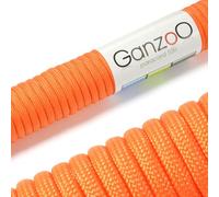 Ganzoo Paracorde 550, 4mm Corde, 3 Mètres, Polyester, Type 3-7 brins intérieurs, Le Bricolage de Laisse de Chien Collier Bracelet, Camping Survie et Outdoor Corde à Tout Faire, Orange