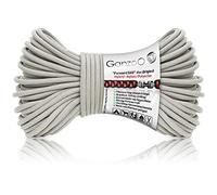 Ganzoo Paracorde 550, 4mm Corde, 30 mètres, Nylon Polyester, Type 3-7 brins intérieurs, Bracelet Laisse pour Chien, Collier pour Chien Ficelle de Camping, Corde à Usage général, Gris