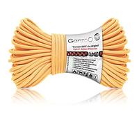 Ganzoo Paracorde 550, 4mm Corde, 30 mètres, Nylon Polyester, Type 3-7 brins intérieurs, Bracelet Laisse pour Chien, Collier pour Chien Ficelle de Camping, Corde à Usage général, Orange Pastel