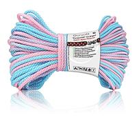 Ganzoo Paracorde 550, 4mm Corde Arc-en-Ciel, 30 Mètres, Nylon/Polyester, Type 3-7 brins intérieurs, Corde d'extérieur, pour Bracelet, Laisse, Collier, Rainbow, Arc-en-Ciel Pastel Diamond