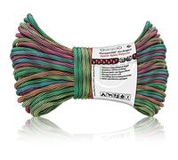 Ganzoo Paracorde 550, 4mm Corde Arc-en-Ciel, 30 Mètres, Nylon/Polyester, Type 3-7 brins intérieurs, Corde d'extérieur, pour Bracelet, Laisse, Collier, Arc-en-Ciel Vague