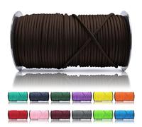 Ganzoo Paracorde 550 Chocolat 4mm, 100 m Corde Type 3 à âme gainée 7 brins, Charge Rupture 250 kg, pour DIY Porte-clés, Bracelet, laisses Colliers Chien, Camping Survie et activités Outdoor