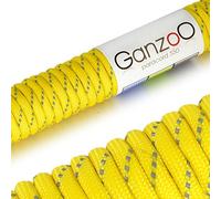 Ganzoo - Paracorde 550 Corde universelle de survie en nylon recouvert anti-déchirures 250 kg Jaune réfléchissante Longueur totale 31 m
