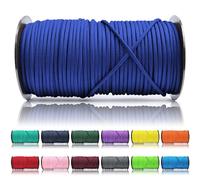 Ganzoo Paracorde 550 Type 3 4 mm 100 m, Corde à âme gainée 7 brins, Gaine Polyester/Nylon, Charge de Rupture 250 kg 550 lbs, pour DIY, Camping, Survie, Bleu Royal