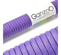 Ganzoo Paracorde 550 Type 3 4 mm, Corde 15 m Lilas, Gaine Polyester/Nylon a ame 7 brins interieurs, Cordon DIY pour Laisse et Collier de Chien, Bracelet, Camping Survie Outdoor