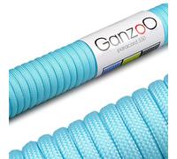 Ganzoo paracorde 550 Type 3 4 mm, Corde âme gainée 3 m Polyester/Nylon, 7 brins intérieurs, pour projets créatifs, Porte-clés, Collier et Laisse Chien, Bleu Ciel