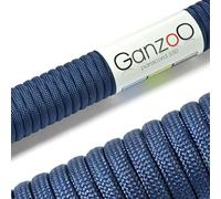 Ganzoo paracorde 550 Type 3, Corde 4 mm 15 m Bleu Marine, âme 7 brins sous Gaine Polyester/Nylon, pour tressage Bricolage Bracelet, Porte-clés, laisses Chien, Colliers, poignée Couteau, Plein air