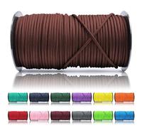 Ganzoo paracorde 550 Type 3 en Marron foncé, Corde 4 mm 100 m âme-gainée Polyester/Nylon 7 brins, pour Bricolage Bracelet Collier Laisse Chien, activités Camping Survie, Tente, haubanage, nœuds