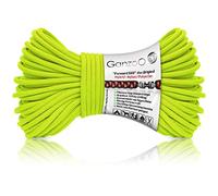 Ganzoo Paracorde 550 Type 3 Hybride, Corde 4 mm Nylon Polyester, 30 m, 7 brins intérieurs, Vert Lime Fluo, Corde Camping et Plein air pour Accessoires Chien, Bracelets et Porte clés